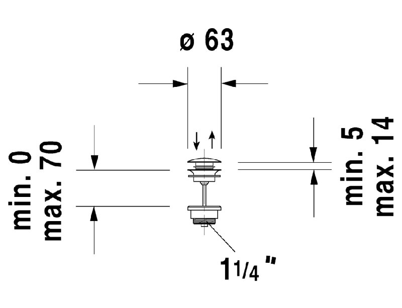 Duravit Pop-Up Bathroom Sink Drain