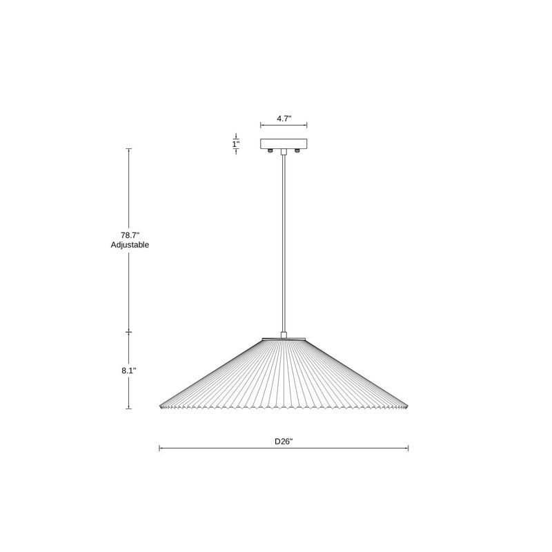 Suspension moderne à une lumière, en laiton vieilli avec abat-jour plissé en lin blanc., Blanc, Laiton