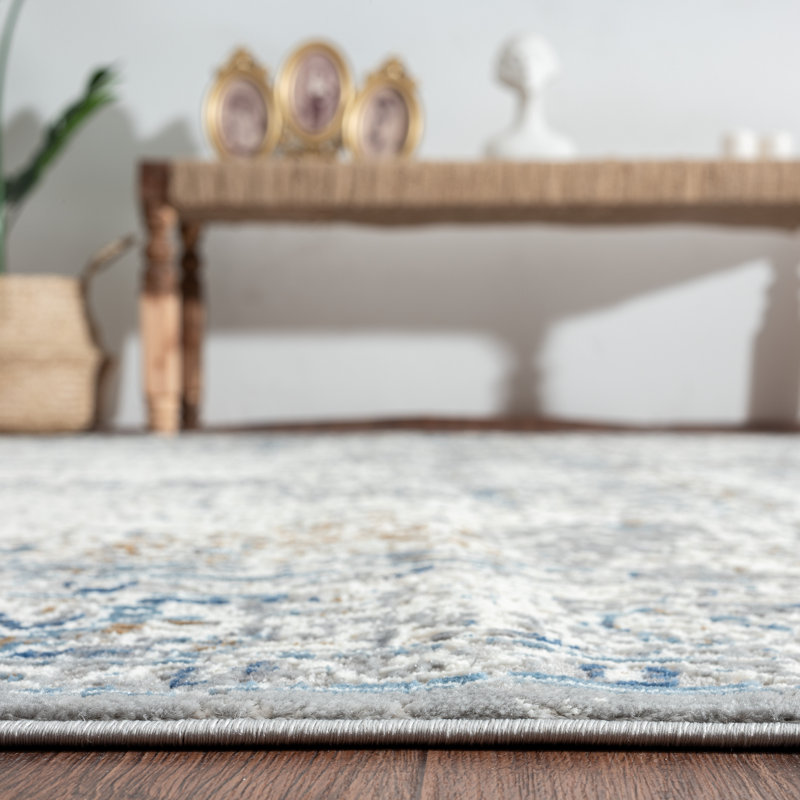 Tonio Area Rug in Blue/Gray, Rectangle 7'6" x 9'6"