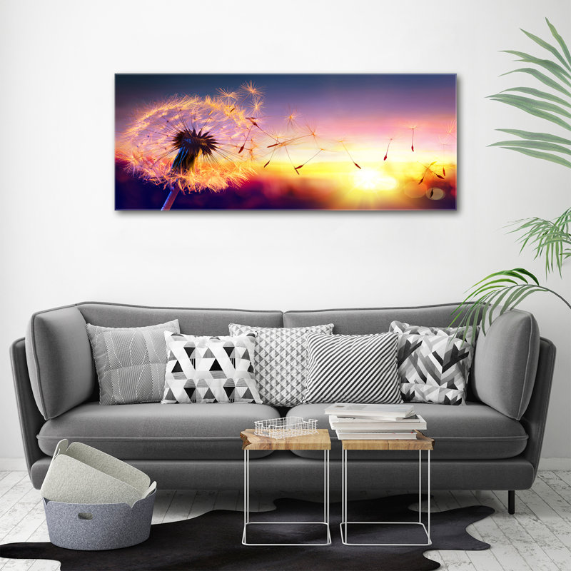 Dandelion - No Frame Print on Glass, Canvas, 50cm H x 125cm W x 2cm D