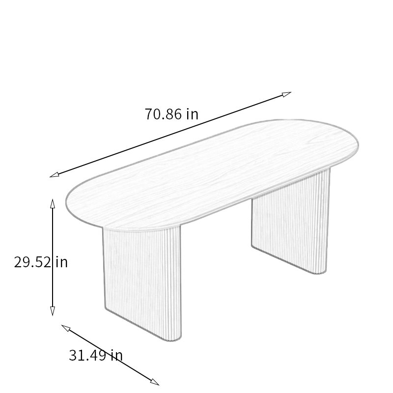 Table de salle à manger Amyrah, L 31,49 po x L 70,86 po