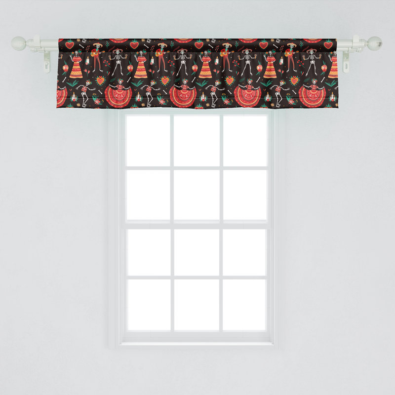 Cantonnière Ambesonne Dia De Los Muertos, 2 pièces 93269, L 42 po x L 18 po
