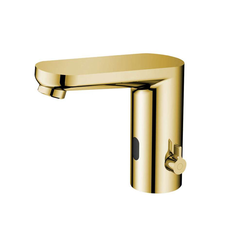 Capteur automatique à fixation sur le comptoir de qualité commerciale pour les toilettes modernes, Or poli