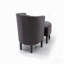 Chaise + repose-pieds, brun foncé-129386053