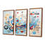 Mid-Century Symphony Blue Jazz I - ensemble de décoration murale géométrique-841734578-841734581