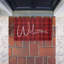 Tapis de porte rouge à motif de tartan rouge, par Jean Kelly, 18 po x 30 po