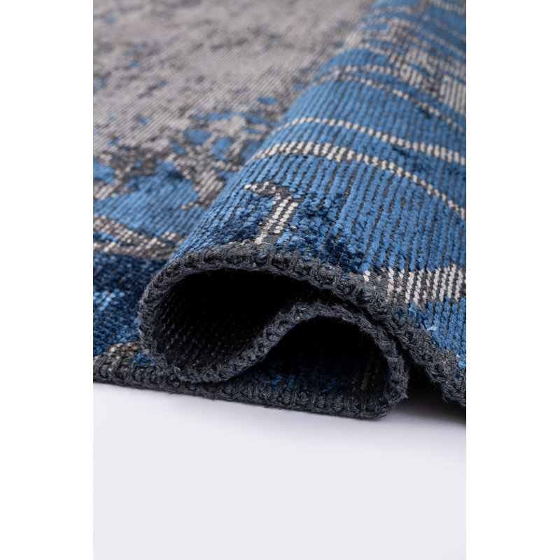 Rapture Blue/Gray Abstract Luxury Area Rug, Rectangle 7'10" x 11'2"