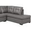 Yeprad Leather L-Shaped Sectional-241392160-241392223