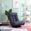 Chaise de plancher inclinable avec structure en métal, rotation à 360 degrés - pour relaxer 3 fonctions de réglage bleu marine, poids de 28,54 lb à la maison