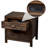 2pcs Brown Solid Wood Nightstand