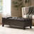 Boucle Upholstered Bench with Rubber Wood Legs,-1169727829