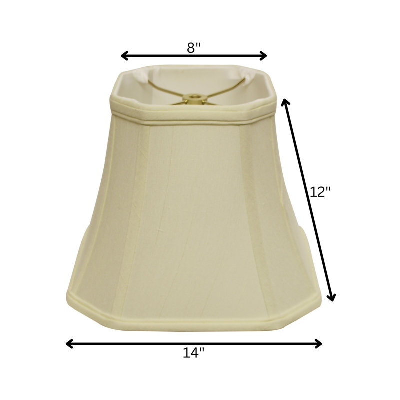 Abat-jour en tissu avec abat-jour en forme de cloche carrée, H 12 po x l 14 po x P 14 po, Oeuf