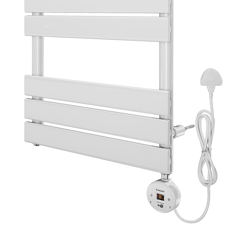 65*40*6.2cm, Smart WiFi-Enabled Heated Towel Rail with Multi-Mode Heating Solution, White