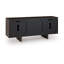 Buffet décoratif Kyi, 2 portes et tablettes, brun riche 63 pouces