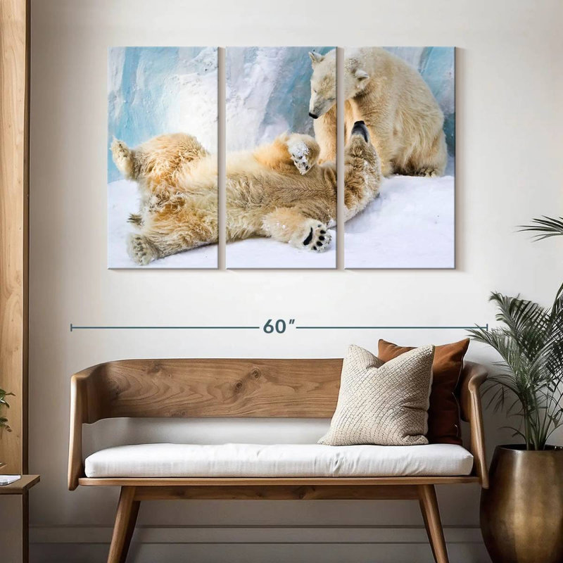 Brampt Polar Bears, 32" H x 50" W