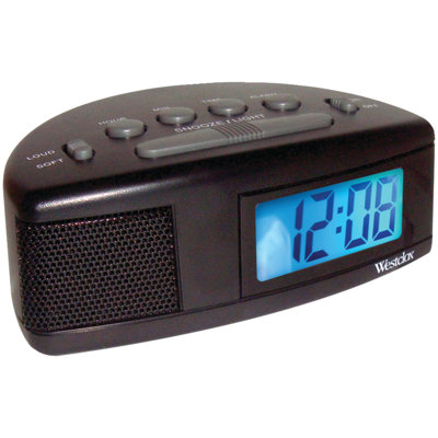 super Modern & Contemporary Tabletop Clock in Black with Alarm
