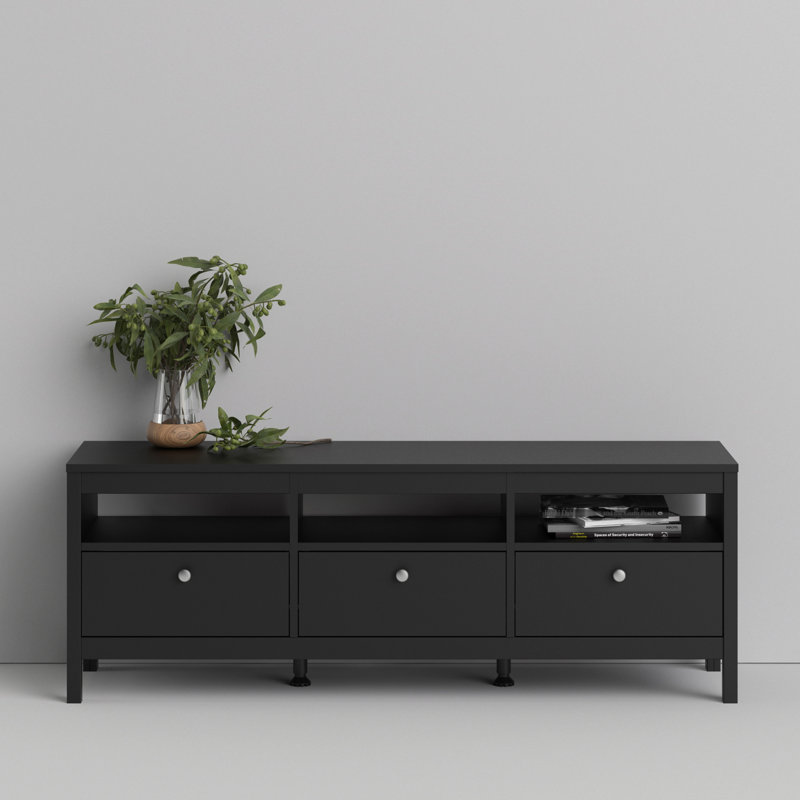Cynsere Unfinished TV Stand for TVs up to 60", Black