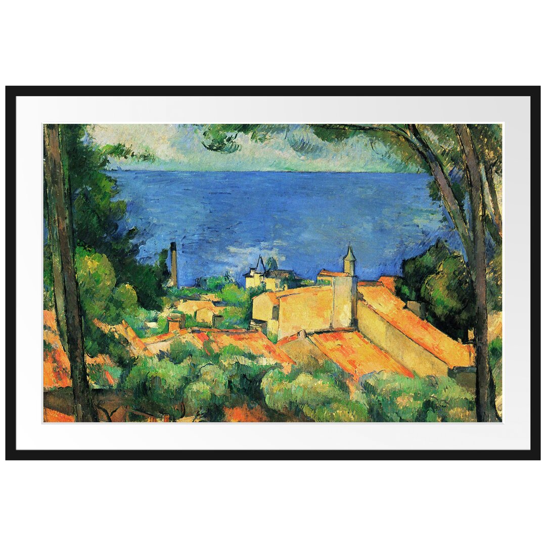 Gerahmter Kunstdruck L'estaque von Paul Cezanne