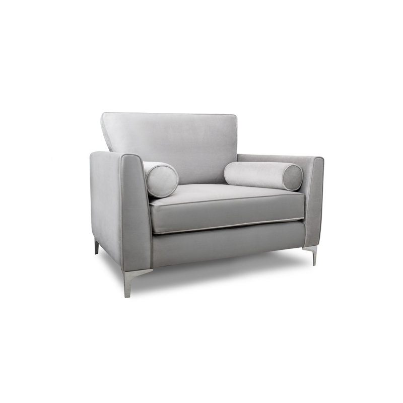 Kyle Upholstered Armchair, Silver