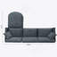 107.87'Sectional Sofa Couch With 1 Ottoman,Seat Cushion And Back Cushion Removable