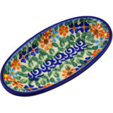 Polish Pottery Stoneware Condiment Server