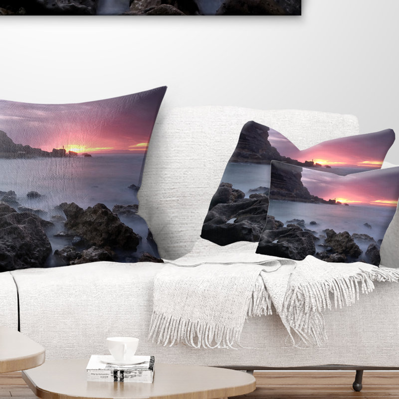 Coussin décoratif Sunset at Samarra Seashore Sintra - Sea & Shore, Rectangle, 12 po x 20 po