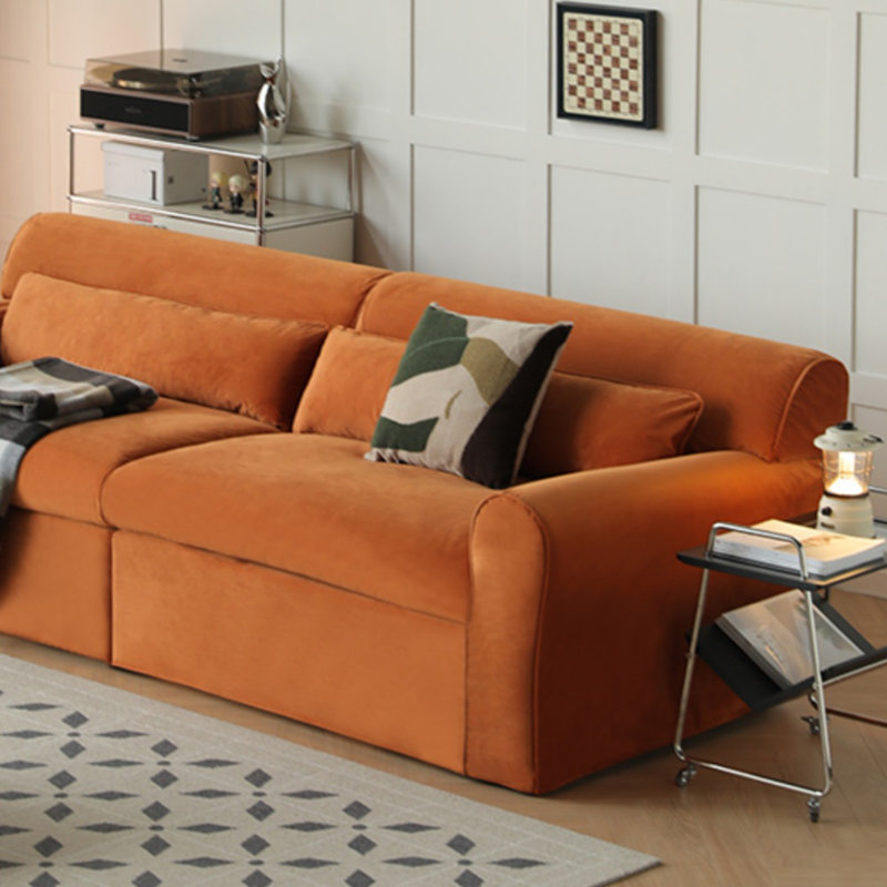 Canapé droit 3 places Retro Orange
