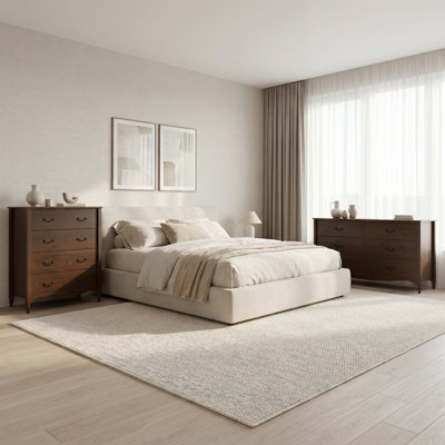 Brixton 2-Piece Solid Wood Bedroom Set with 6-Drawer Dresser and 4-Drawer Chest