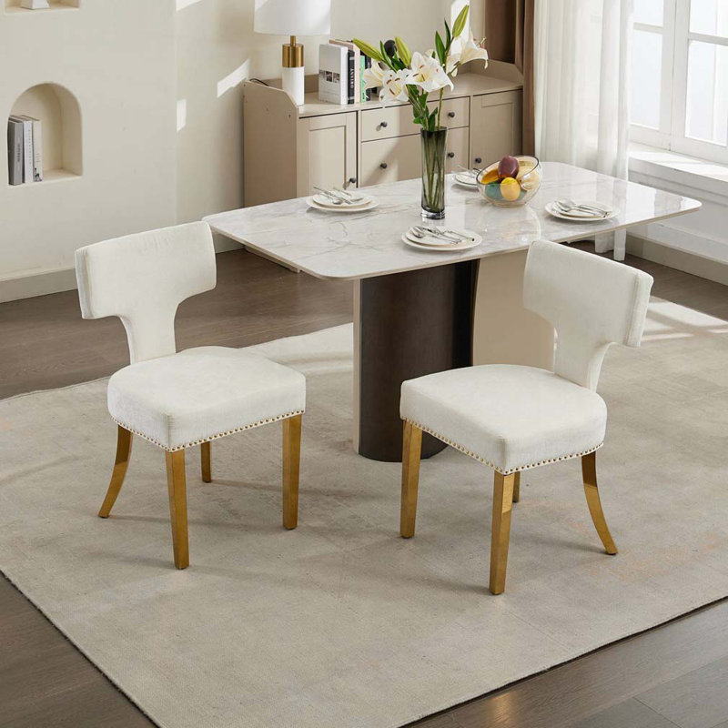 Chaises de salle à manger rembourrées Farmhouse, Beige