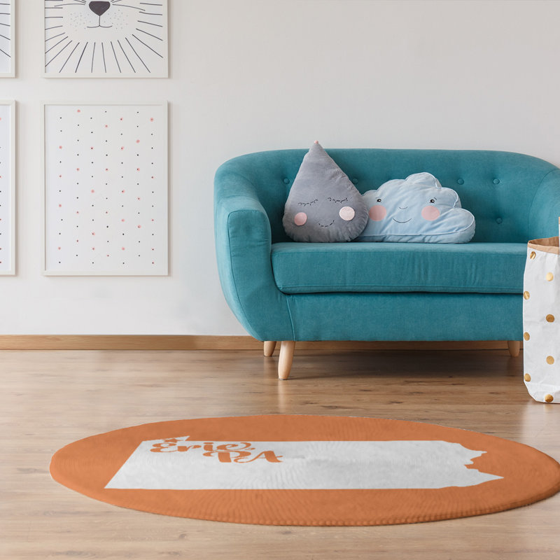 Chenille Indoor Rug, Round 5'