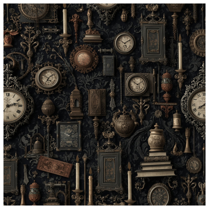 Toile tendue avec châssis et horloges rétro en plusieurs tailles, 16 po x 20 po