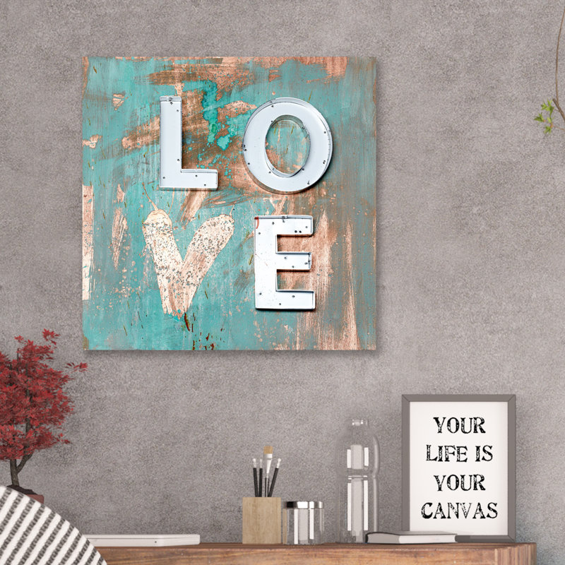 Green Love by Kent Youngstrom - Print on Canvas, 46cm H x 46cm W x 4cm D