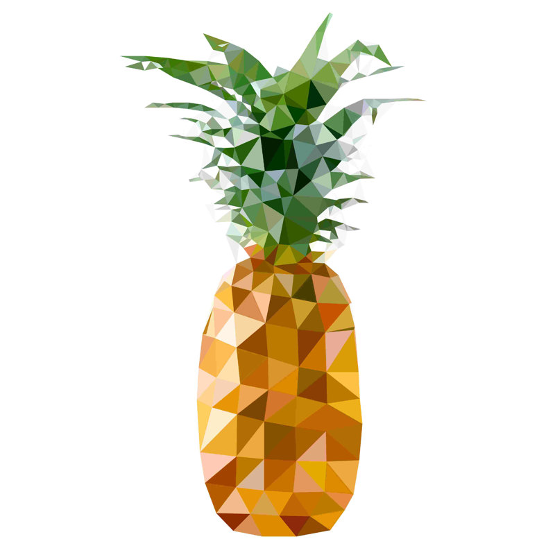 «Tall Geometric Pineapple», reproduction sur toile tendue, L 8 po x H 12 po