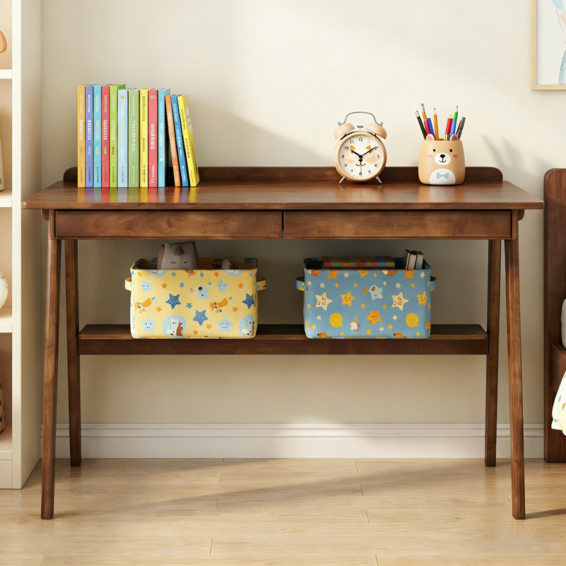Bureau d'écriture en bois massif, bureau à domicile pour petits espaces