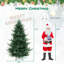7 Ft Artificial Xmas Tree With 1090 Pvc Pe Branch Tips 340 Warm White Led Lights