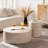 Stylish Round Coffee Table With Mars Pattern For Living Room, Modern Design, No Assembly Required, Ideal For Various Decor Styles