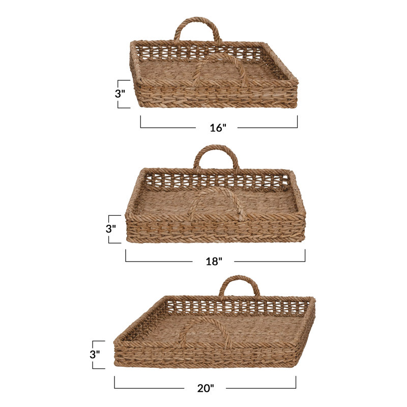 Johansson Wicker Tray - Set of 3