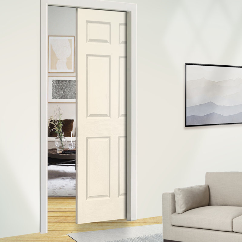 Portes de placard à panneaux creux 36 po x 80 po, Beige, 36 po x 80 po