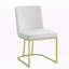 Chaise d'appoint Plume en velours blanc et finition dorée (ensemble de 2)