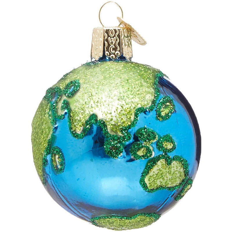 Old World Christmas Glass Blown Ornament for Christmas Tree, Planet Earth