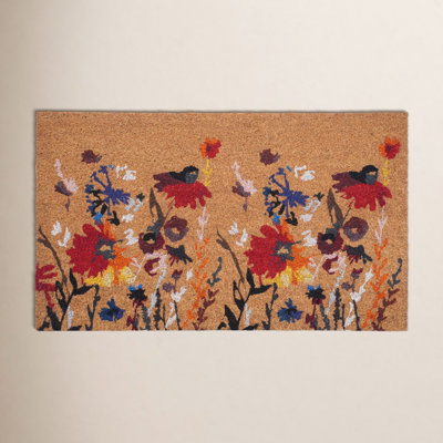 Non-Slip Floral Doormat