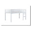 Lit mezzanine simple en bois massif et en bois d'hévéa avec échelle, plateforme de lattes renforcées