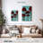 Harnek Turquoise Florals I Red Trees-108598490