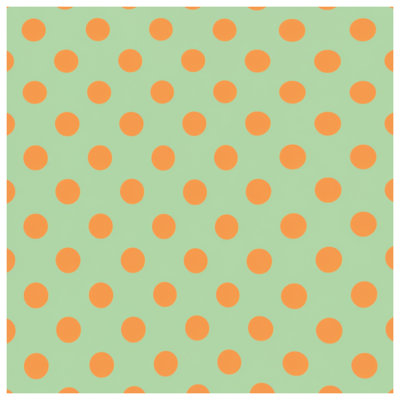 Édredon orange à pois