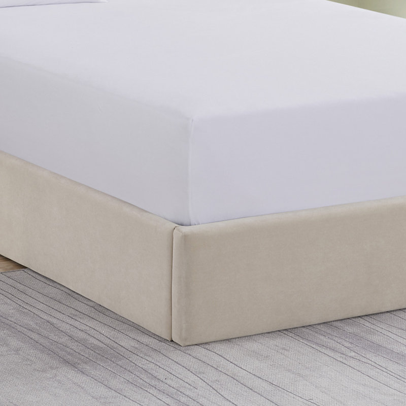 Solid Flannel Fitted Sheet, Bottom Sheets With Built-In Sheet Straps By Sweet Home Collection, Twin Fitted Sheet, White
