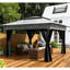 Pavillon de jardin pliable facile à installer, abri de jardin escamotable avec filet à fermeture éclair, sac de transport