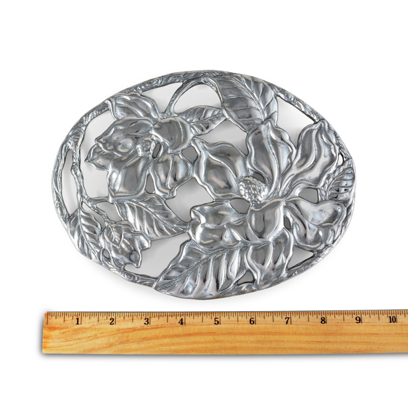 Magnolia Aluminum Round 1 Piece Trivet