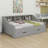 Twin Daybed With Storage Bookcases And Two Drawers, Wood Bed Frame With Trundle And USB Charging Design-358348111