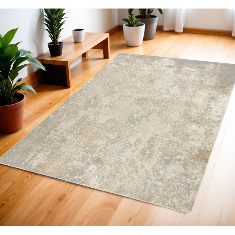 4' X 6' Gray Abstract Area Rug