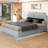Tufted Upholstered Storage Bed With 4 Underbed Drawers & Charging Ports-1692404993-1692405006